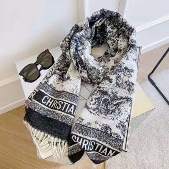 Khăn Quàng Cổ Chất Liệu Len Dày ,Mềm Mại Phong Cách Thời Trang 2 Màu Đen - Xanh (180CM X 65CM) - KQC1