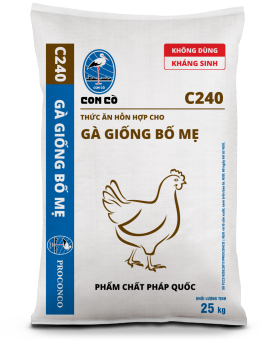 1kg Cám Con Cò C240 Thức ăn hỗn hợp cho gà giống bố mẹ