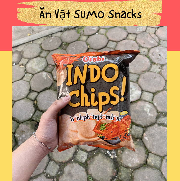 Bịch 10 gói bim bim snack bánh phồng tôm hùm oishi 39g-ăn vặt sumo snack