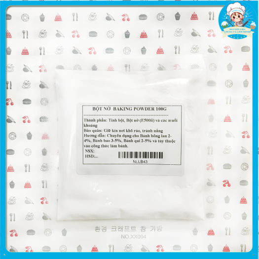 100g Bột Nổi,Bột Nở,Baking Powder Dùng Trong Các Công Thức Bánh để Giúp Bánh Nở Xốp Và Bông Mềm