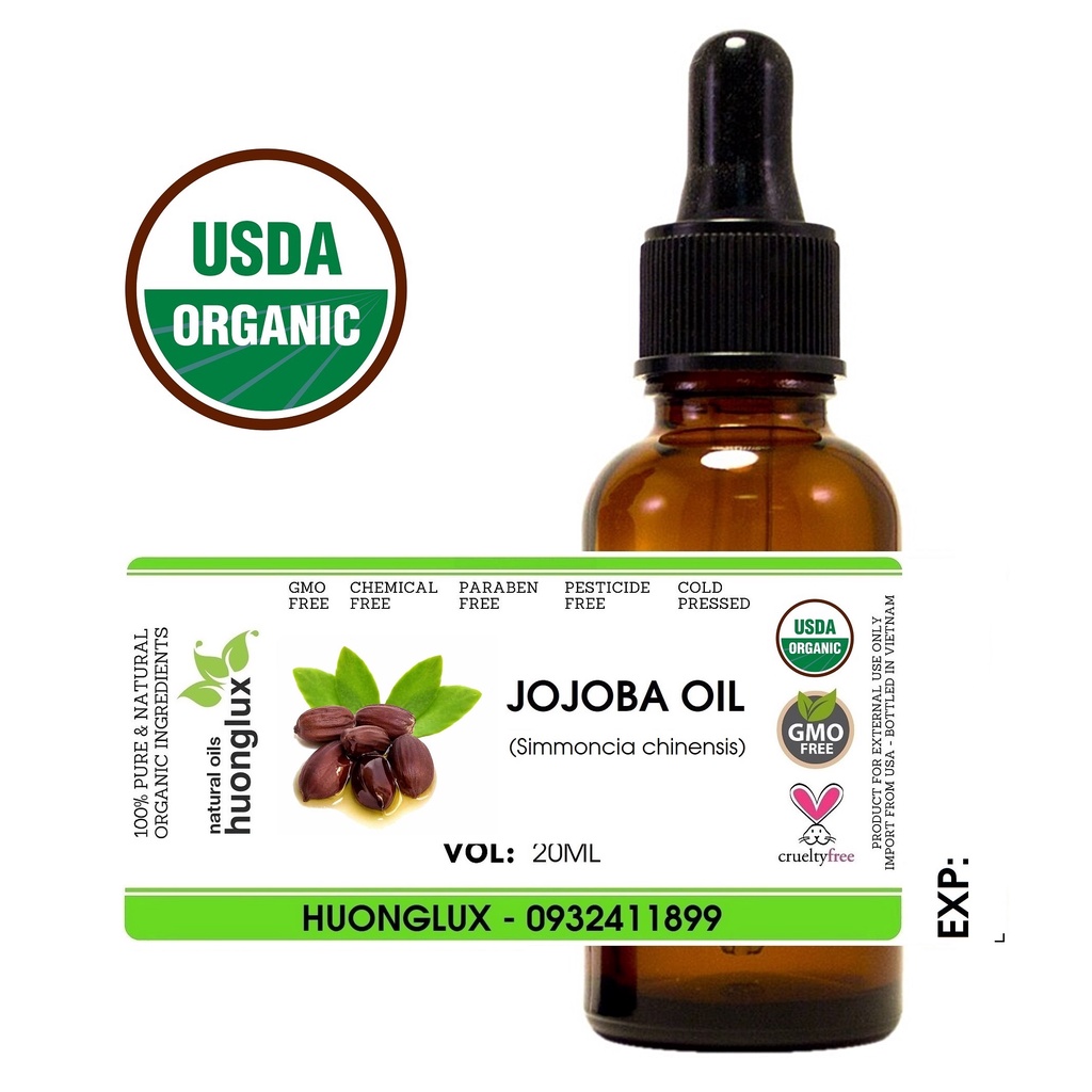 USDA Organic dầu Jojoba oil hữu cơ nguyên chất