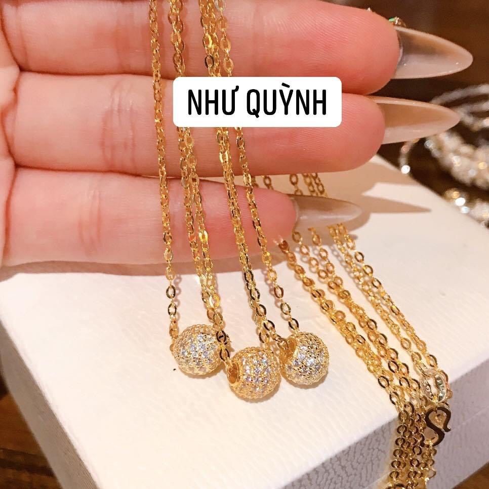 [GIÁ SỐC] Dây chuyền nữ đẹp, dây chuyền nữ mạ vàng, dây chuyền vàng non 24k, dây chuyền vàng 18k, dây chuyền bi châu kim cương pha lê Trang Sức Miga VD27081938 - làm quà tặng bất ngờ vô cùng ý nghĩa CAM KẾT KHÔNG ĐEN