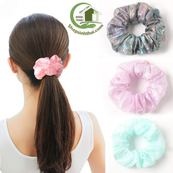 Dây cột tóc vải voan scrunchies dễ thương - giao màu ngẫu nhiên