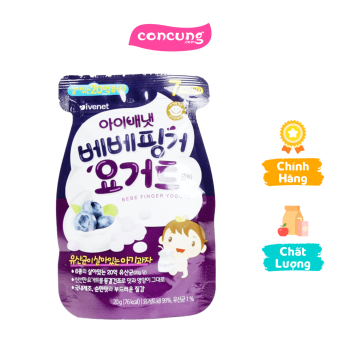 Snack sữa chua sấy khô Ivenet Bebe vị việt quất, 20g