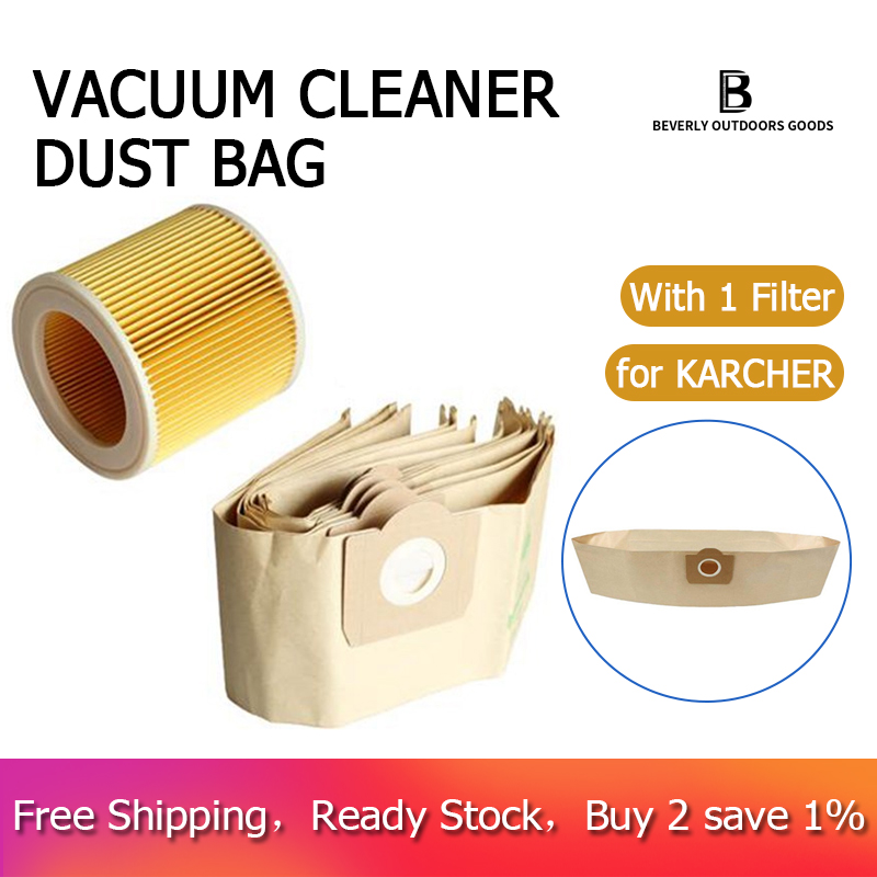 5PCS Vacuum Cleaner Dust Bag for Karcher WD3 WD3200/Rowenta RB88
