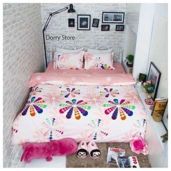 Bộ ga chun & 2 vỏ gối cotton poly nhiều kích thước