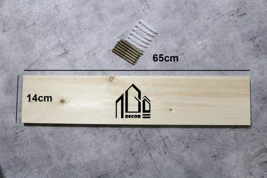 Kệ gỗ treo tường trang trí - Kệ bắt vít âm tường kèm phụ kiện-Combo 3 kệ Màu gỗ