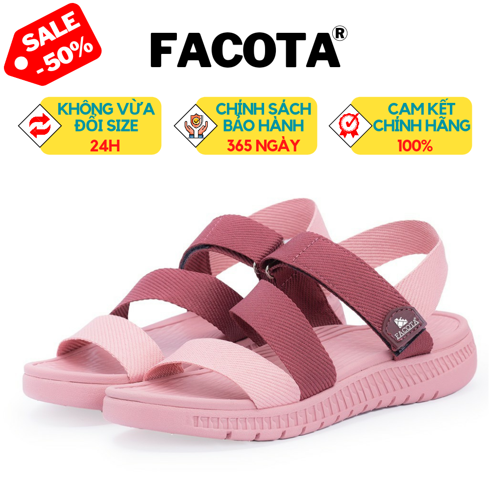 [FACOTA CHÍNH HÃNG] Giày Dép Sandals Facota Hồng Phấn Nữ HA08 -  Sandal Đẹp - Giày Nữ Đi Học