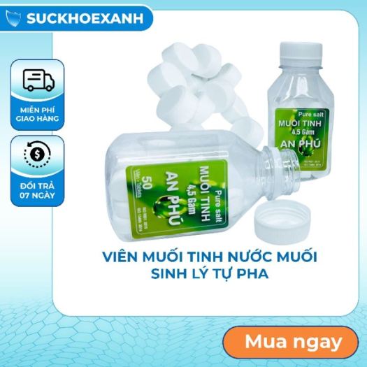 ✜✥☁ VIÊN MUỐI TINH TỰ PHA/ NƯỚC MUỐI SINH LÝ TỰ PHA (HỘP 50 VIÊN)