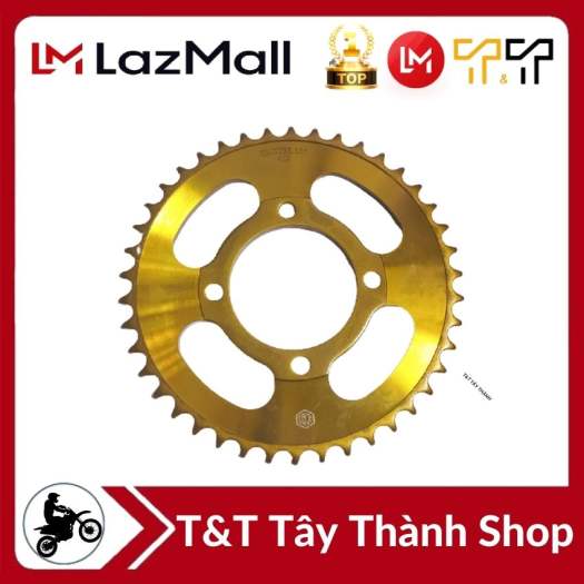 Nhông sên dĩa Yaz / Exciter 135, màu vàng, thông số 42T-14T, chất liệu thép SCM cao cấp, xuất xứ Thái Lan, bảo hành 6 tháng - T&T Tây Thành Shop chuyên nsd yaz