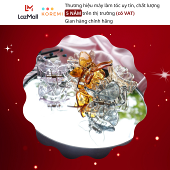 KOREMI Kẹp Tóc Càng Cua Hairpin Butter Fly Limpid Cỡ Vừa
