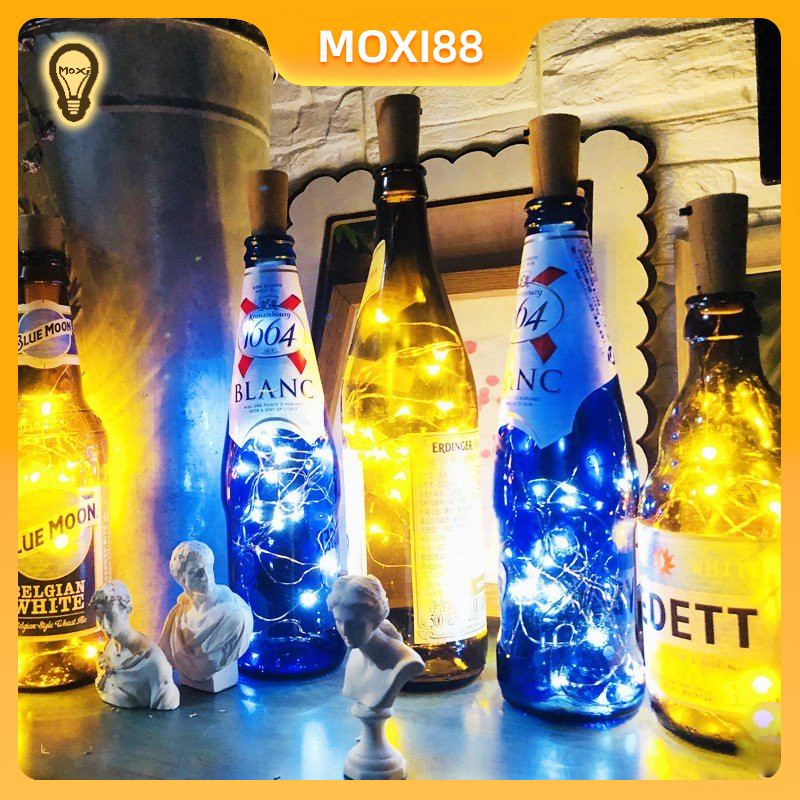 [HCM]Đèn Neon/ Đèn LED Trang Trí Nắp Bình Rượu Đa Sắc/ Đèn Trang Trí Bình Thủy Tinh Phù Hợp Với Mọi Loại Bình Trang Trí Nhà Cửa/ Phòng Ốc/ Quán Coffee/ Quà Tặng Ý Nghĩa