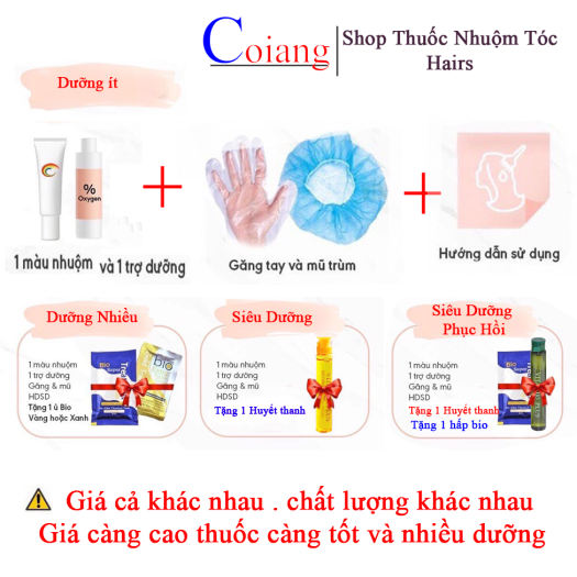 Thuốc nhuộm tóc màu TÍM TRÀ không cần thuốc tẩy tóc coiang88