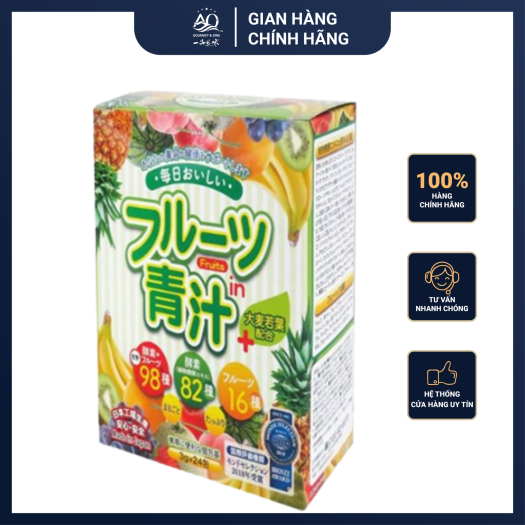 Bột Mầm Lúa Mạch Aojiru Trái Cây 72g (3gx24gói)