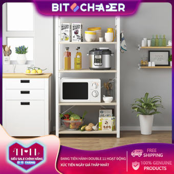 Kệ nhà bếp giá nhà bếp kệ gỗ giá gỗ 5 tầng thu gọn nhà bếp phòng ngủ phòng khách kệ để lò vi sóng giá để bát đĩa giá để nồi niêu