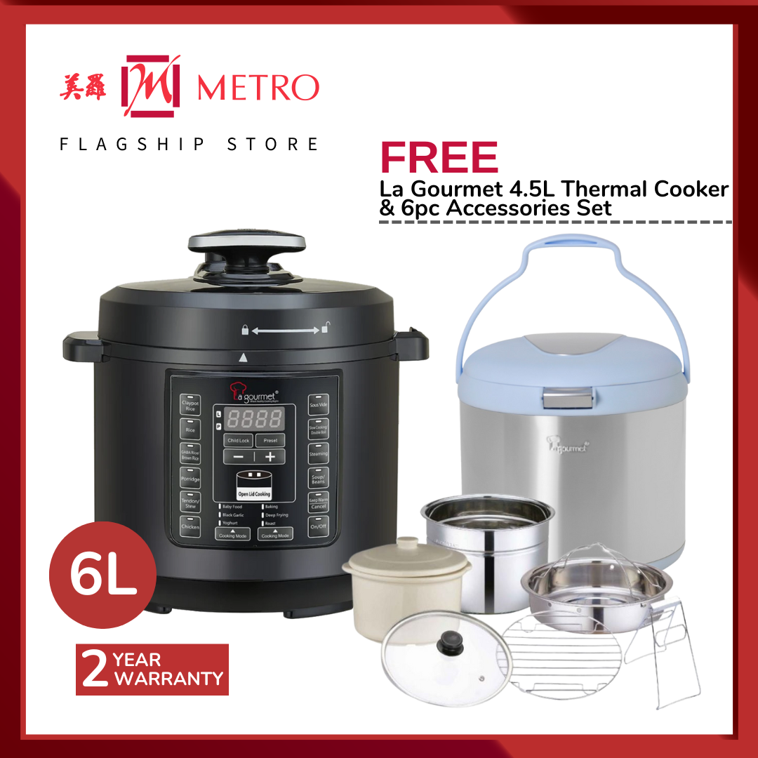 la gourmet pressure cooker 6l