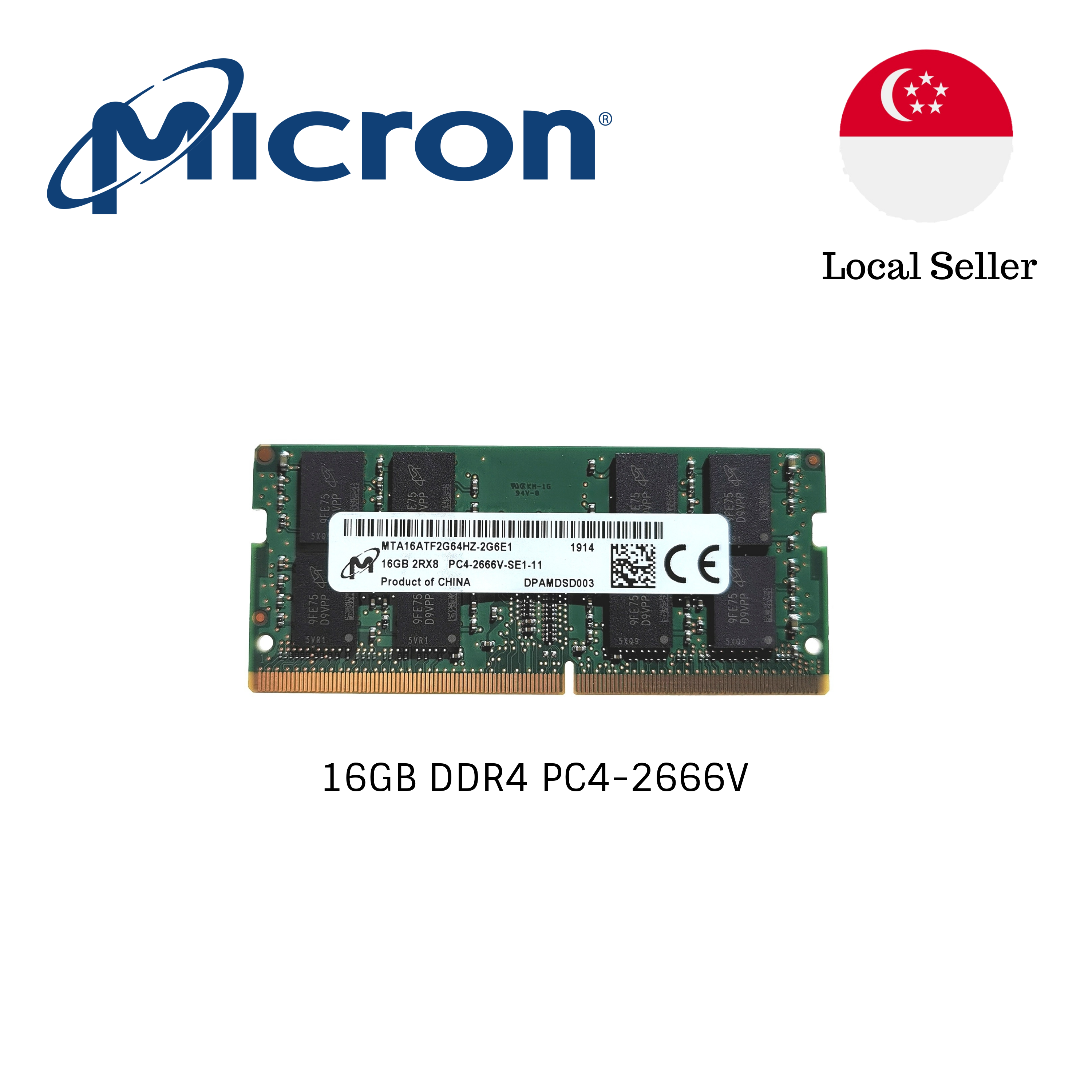 Micron Ddr4 16Gb 3200Mhz Laptop Ram - Pc4-25600 So-Dimm 1.2V