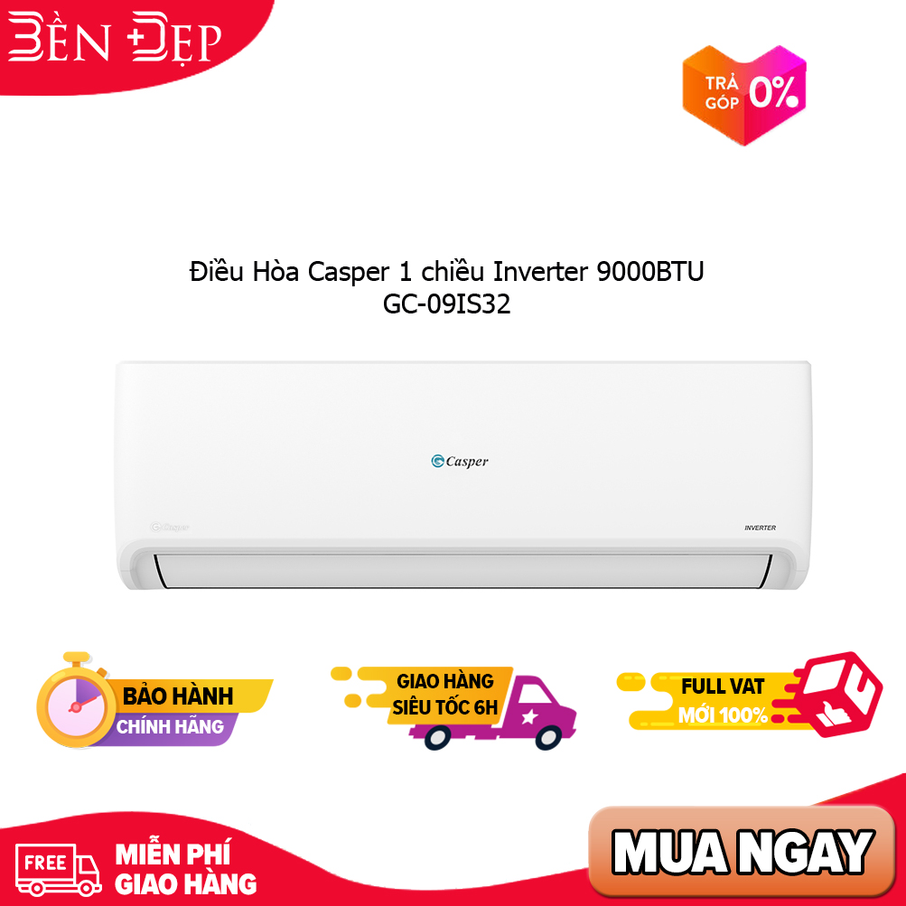 Điều hòa casper 1 chiều inverter 9000btu gc-09is33