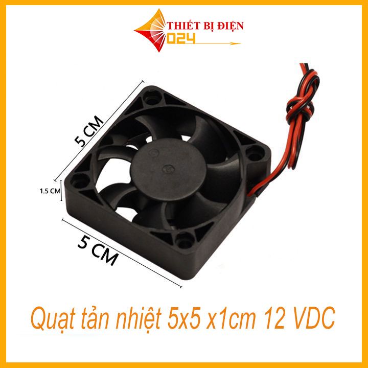 Quạt tản nhiệt 5x5x1.5cm 12vdc