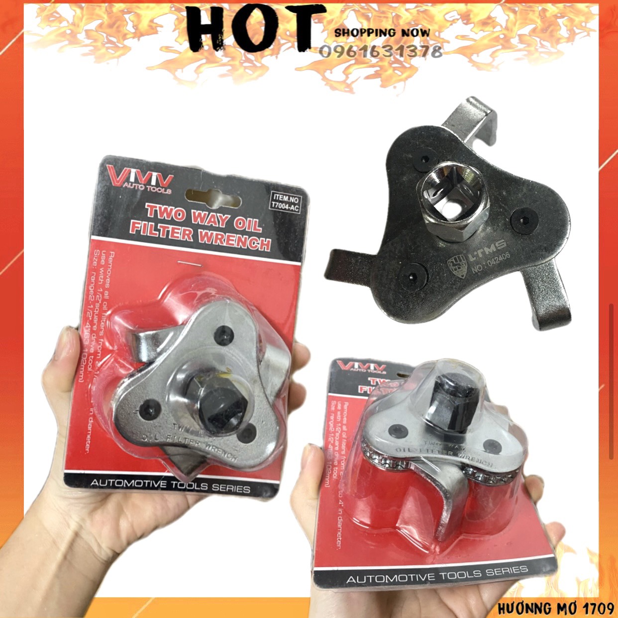 Vam Tháo Lọc Dầu chân dẹt, cảo mở lọc nhớt