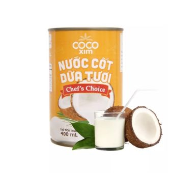 Nước cốt dừa tươi từ trái dừa nguyên chất 100- Chef's Choice - Thương hiệu COCOXIM 400ml