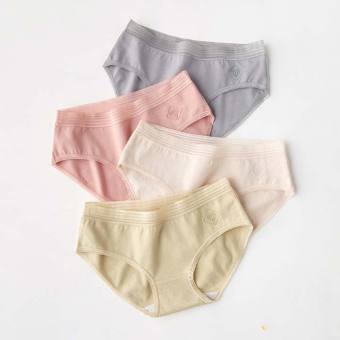 Quần chip cotton in hình , quần chip kháng khuẩn , quần lót nữ cao cấp cho người 60-70kg - set 5 cái