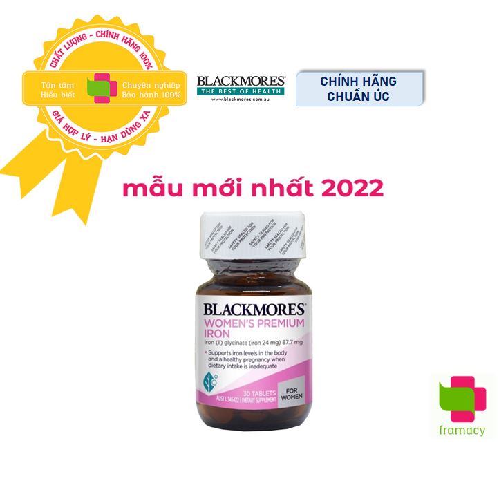 Viên Sắt bầu Blackmores Pregnancy Iron Úc (30v) ngừa thiếu máu không gây táo bón cho bà bầu và mẹ sau sinh
