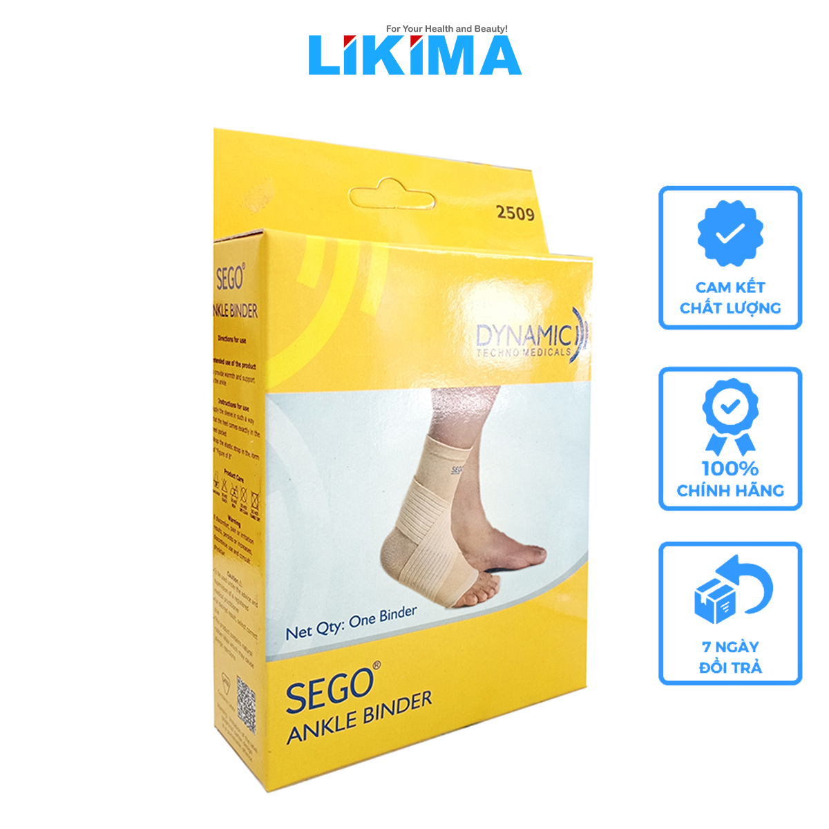 Đai hỗ trợ cổ chân quấn hình số 8 sego 2 lớp– 2509 likima
