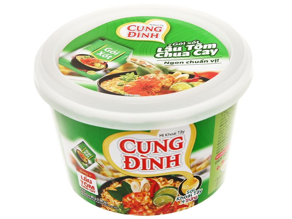 Mì khoai tây cung đình lẩu tôm chua cay tô 85g