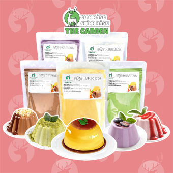 Set làm Pudding Trứng, Socola, Matcha, Dâu, Khoai Môn The Garden