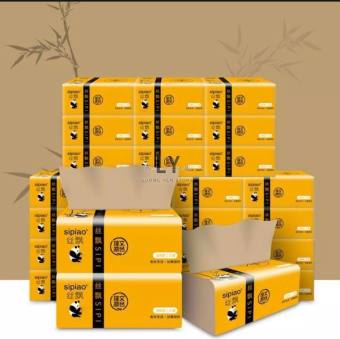 Khăn Giấy Ăn Gấu Trúc Dai Mịn Sipiao Gói 300 Tờ 18*12cm