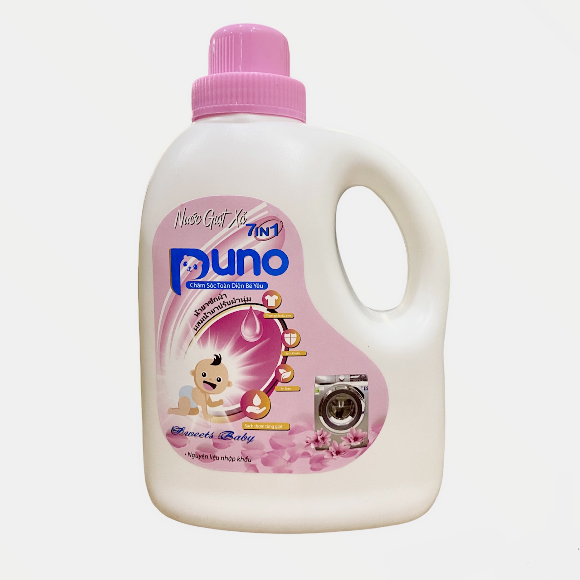 Nước giặt trẻ em cao cấp PUNO hương Sweet Baby chăm sóc toàn diện bé yêu