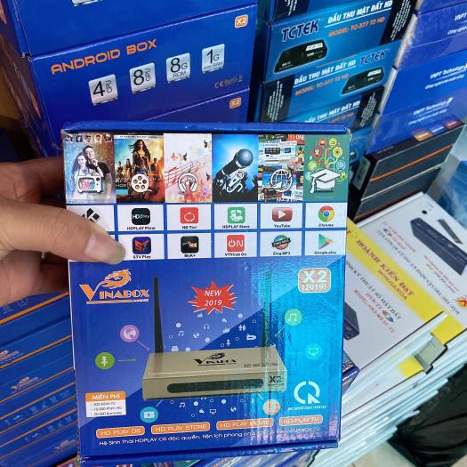 Android TV Box VINABOX X2-2020: Phiên bản mới Android 7.1.2  thiết kế sang trọng  2 râu Anten bắt Wifi khỏe