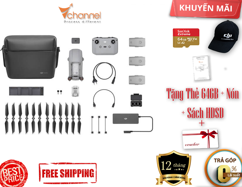 [Trả góp 0%]DJI Mavic Air 2 chính hãng bảo hành 12 tháng ***TẶNG THẺ NHỚ 64GB + NÓN DJI  + SÁCH HDSD TIẾNG VIỆT MÃ GIẢM GIÁ FREESHIP GIÁ TẠI KHO***