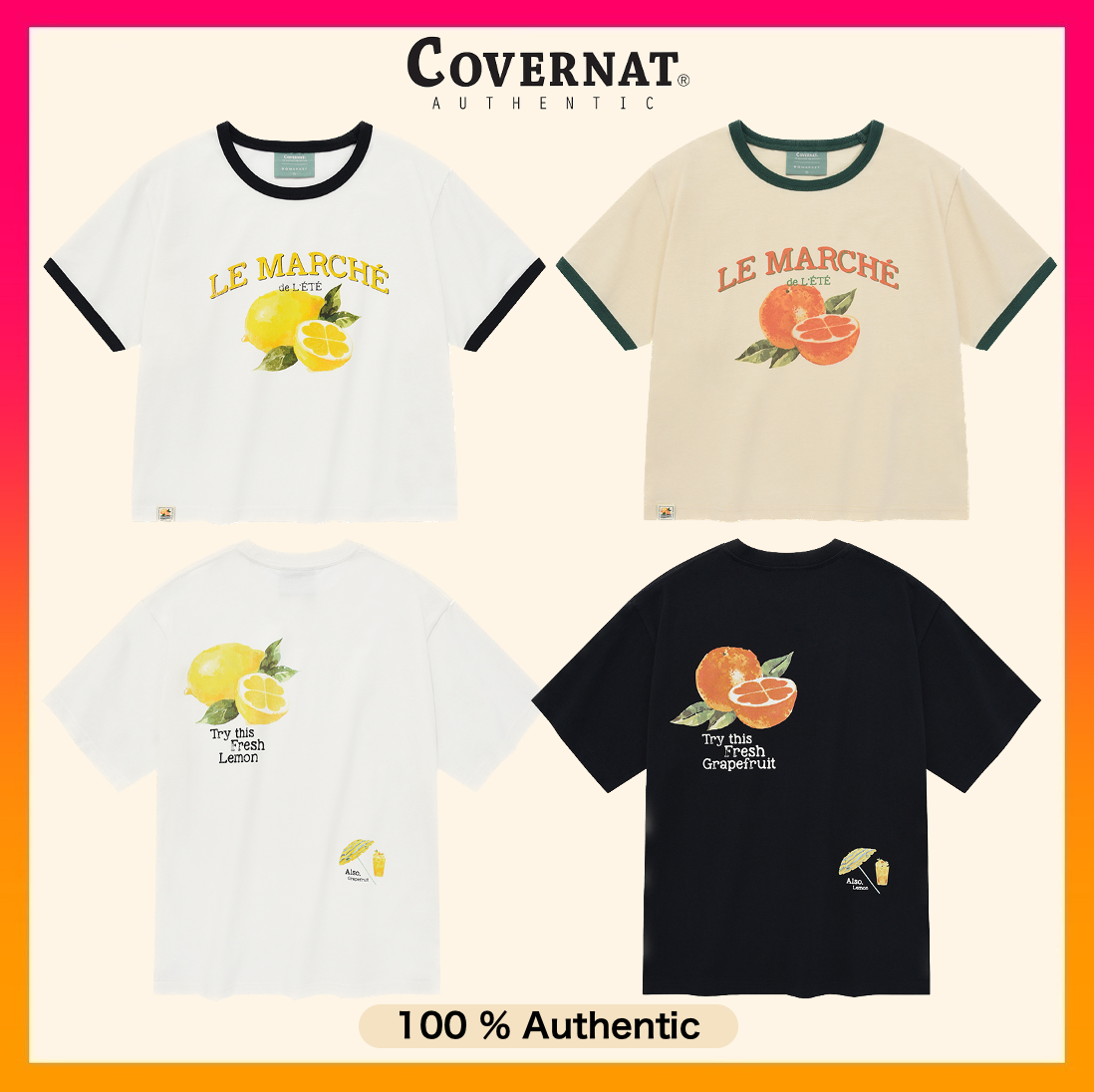 Tシャツ・カットソー COVERNAT Cool Cotton Shine C Logo T-Shirt Lemon Cool Cotton Shine C Logo T-Shirt Lemon - Covernat | 60