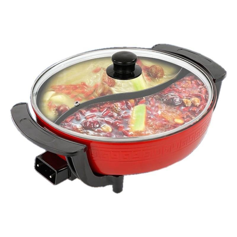 Nồi lẩu điện đa năng 2 ngăn | dung tích 6l | sử dụng cho bàn ăn 5 người | bảo hành chính hãng 12 tháng
