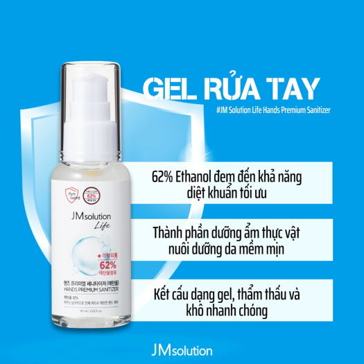Gel Rửa Tay Khô Diệt Khuẩn 99,9% JM Solution Life Hands Premium Sanitizer 60ml