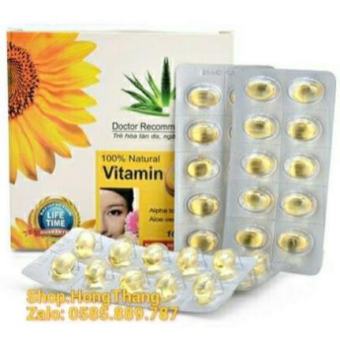 Vitamin e 400 đẹp da, mờ thâm, chống lão háo, làm sáng và mịn da, làm da sáng tự nhiên có tinh chất nha đam hộp 100 viên