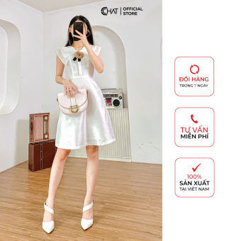 Váy A cổ 2 lớp hoa TT CChat Clothes