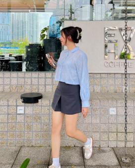 Chân váy Fabric Holic xám