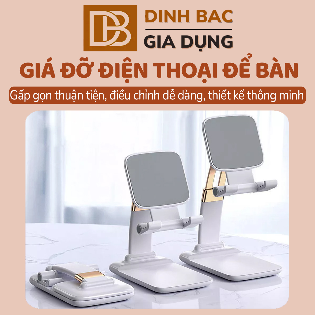 Giá đỡ điện thoại để bàn gấp gọn Đình Bắc Store mã BX02 Có điều chỉnh kích thước Giá đỡ điện thoại để bàn Màu đen
