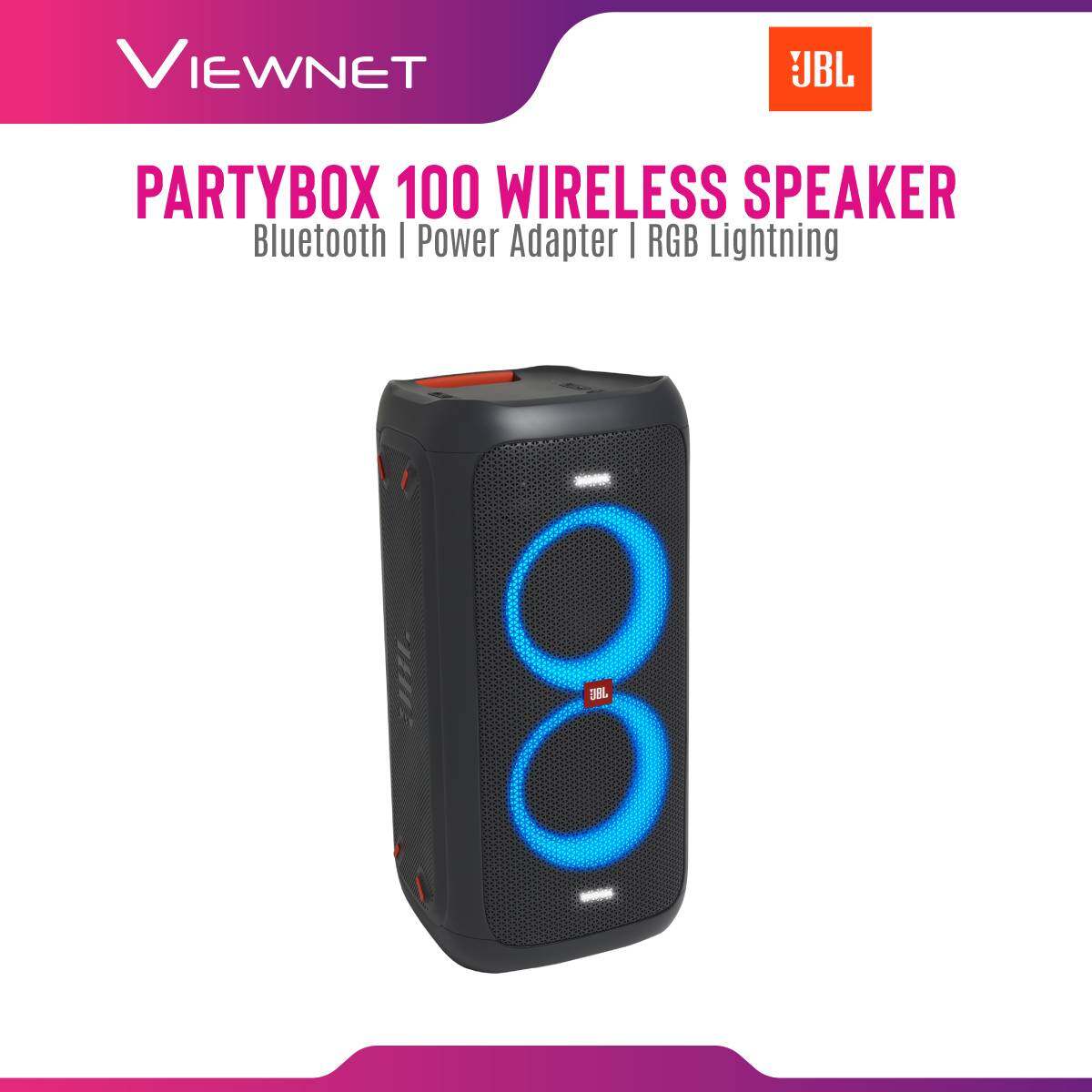 JBL Partybox 100 High Power Portable Wireless Bluetooth Audio System with RGB LED light, massive battery, JBL signature sound