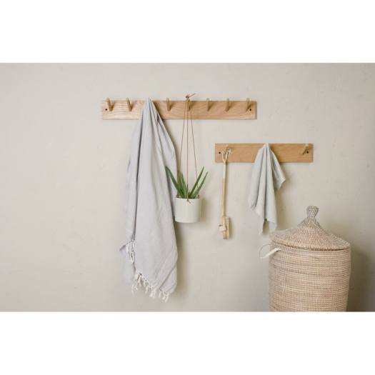 Móc Treo Quần Áo Gỗ Gắn Tường -Giá Treo Đồ Đa Năng Gỗ Thông Nhập Khẩu Gồm 6 Móc Treo