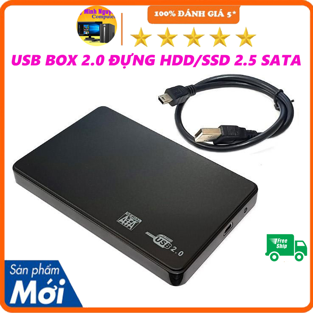USB Box 2.0, Box đựng ổ cứng dùng cho ổ HDD SSD 2.5 inch làm ổ di động