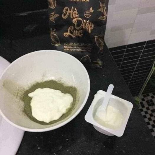 Bột Hà Diệp Lục Sạch Mụn Trắng Da
