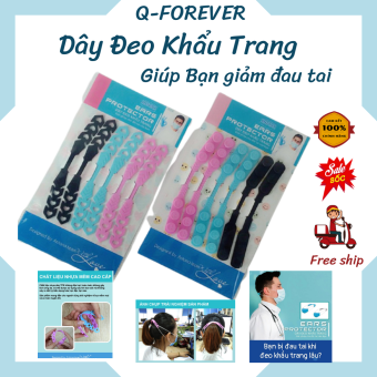 Set Dây Đeo Khẩu Trang -Tai giả Hãng ANTONA . Q-FOREVER .Làm từ Nhựa Nguyên Sinh an toàn - giảm áp lực tai - giúp khẩu trang ôm khít mặt