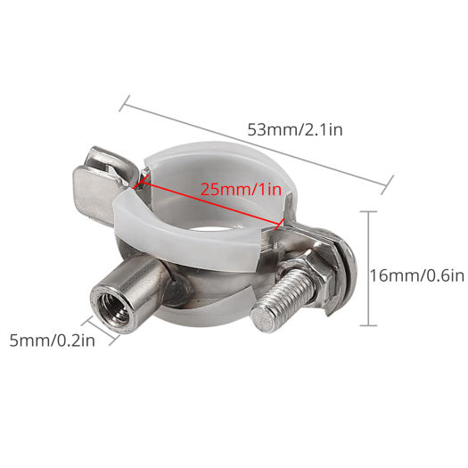 ESYNIC 100 Cái Kẹp Ống 20 MM/25MM Kẹp Ống Sắt Vít Có Khớp Nối Kẹp Ống Hình Chữ U Kẹp Yên Ống Kẹp Ống Ống Nước Cố Định Tường