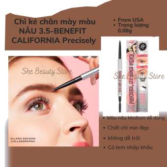 Chì kẻ mày MÀU NÂU medium 3.0 LÂU TRÔI-BENEFIT PRECISELY 0.08G-DATE T11 2023