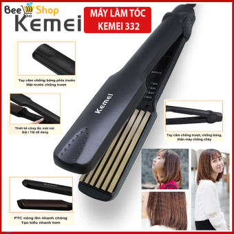 Máy Dập Xù Tóc KEMEI 332, Chức năng dập xù, bấm xù , bấm mè tạo kiểu tóc làm phồng chân tóc bản to