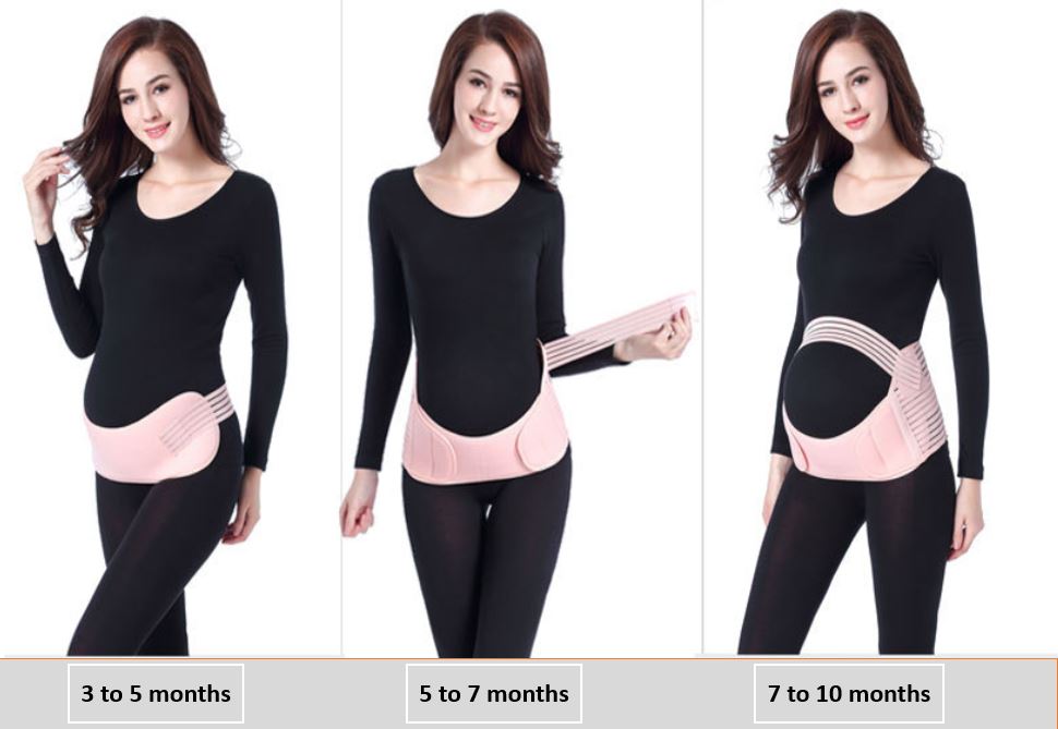 Maternity Support Belt Breathable Pregnancy Belly Band Abdominal Binder  Adjustable Back/Pelvic Support- L 